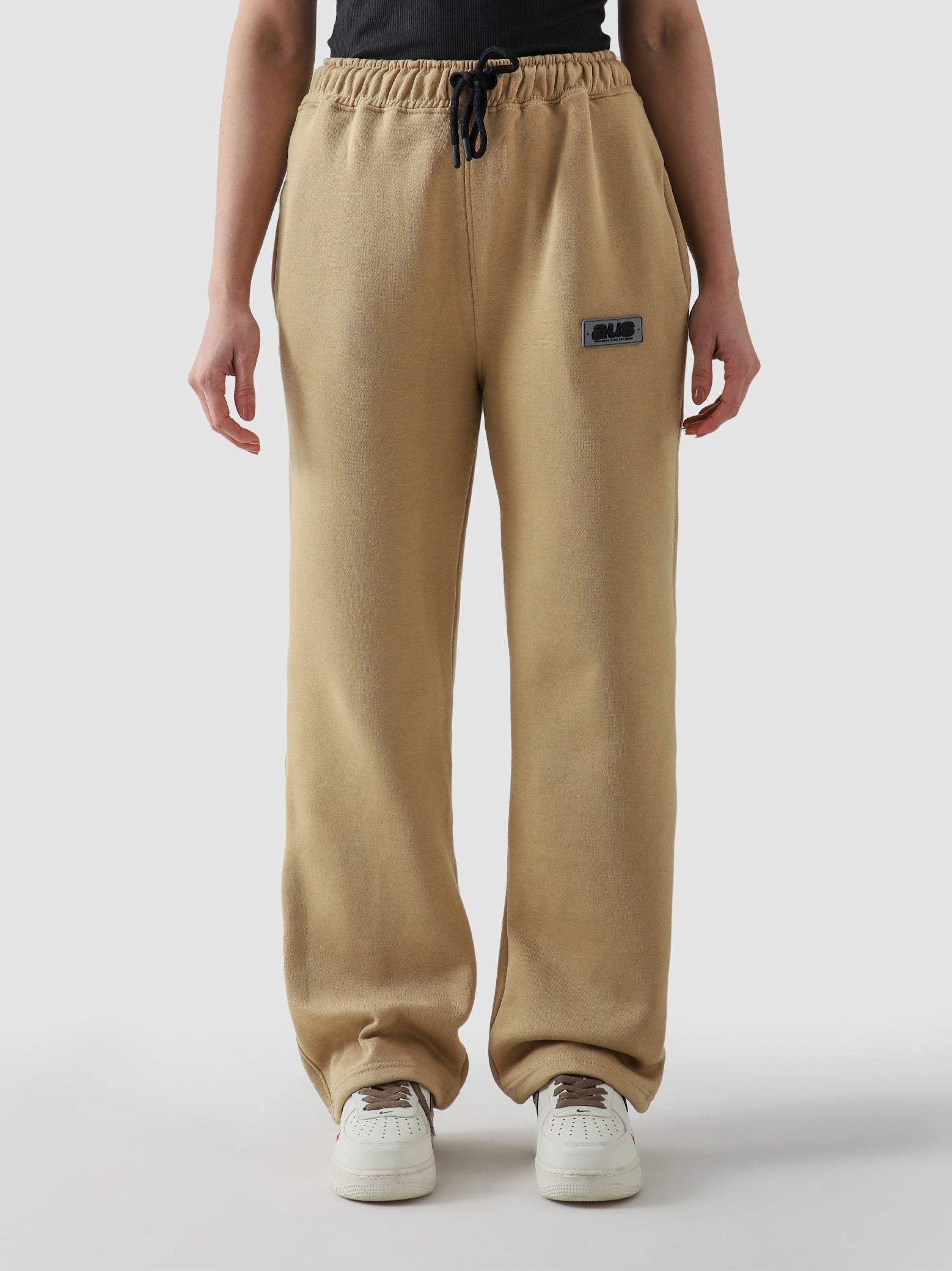 Beige Straight fit Trousers