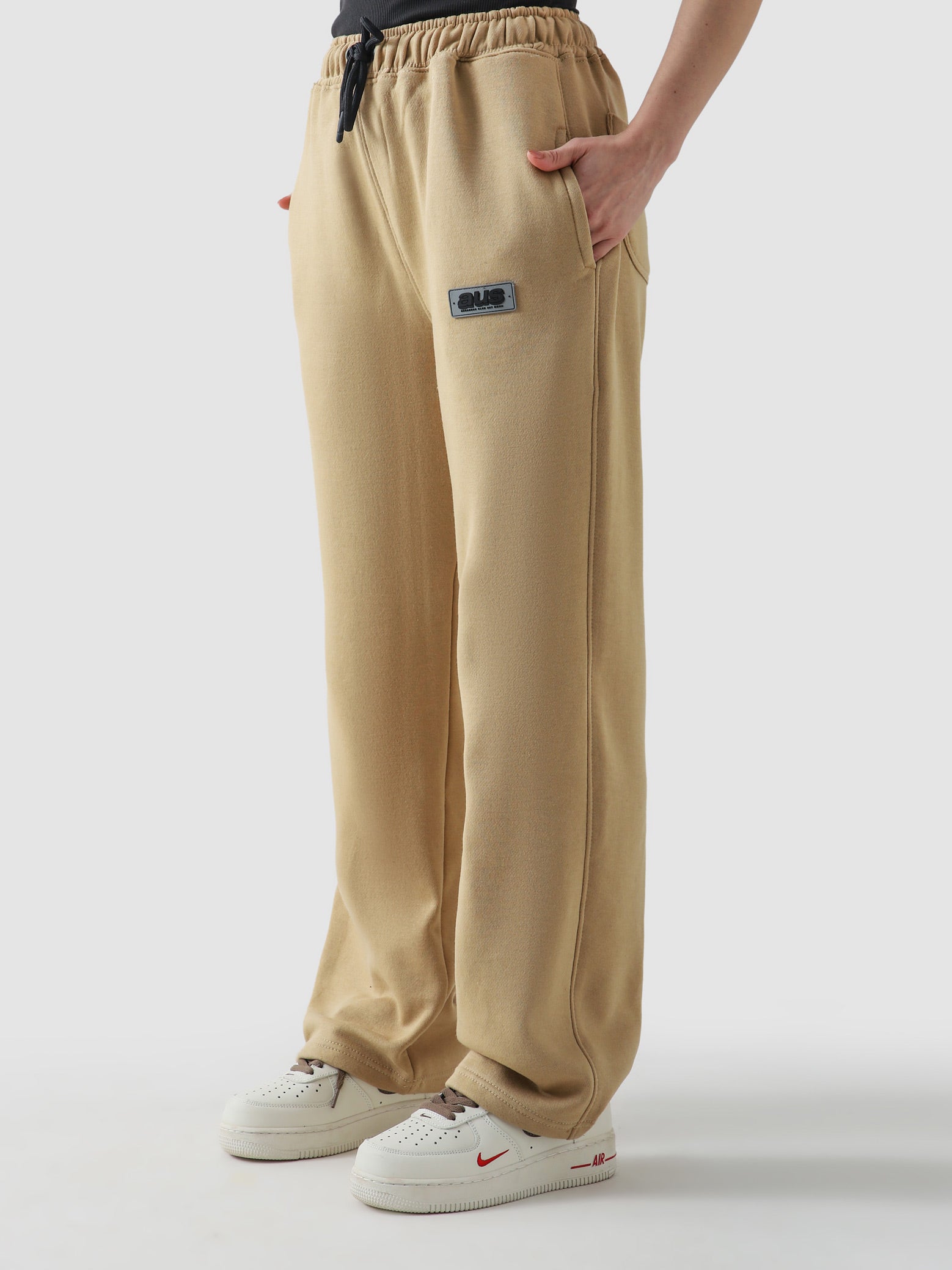 Beige Straight fit Trousers