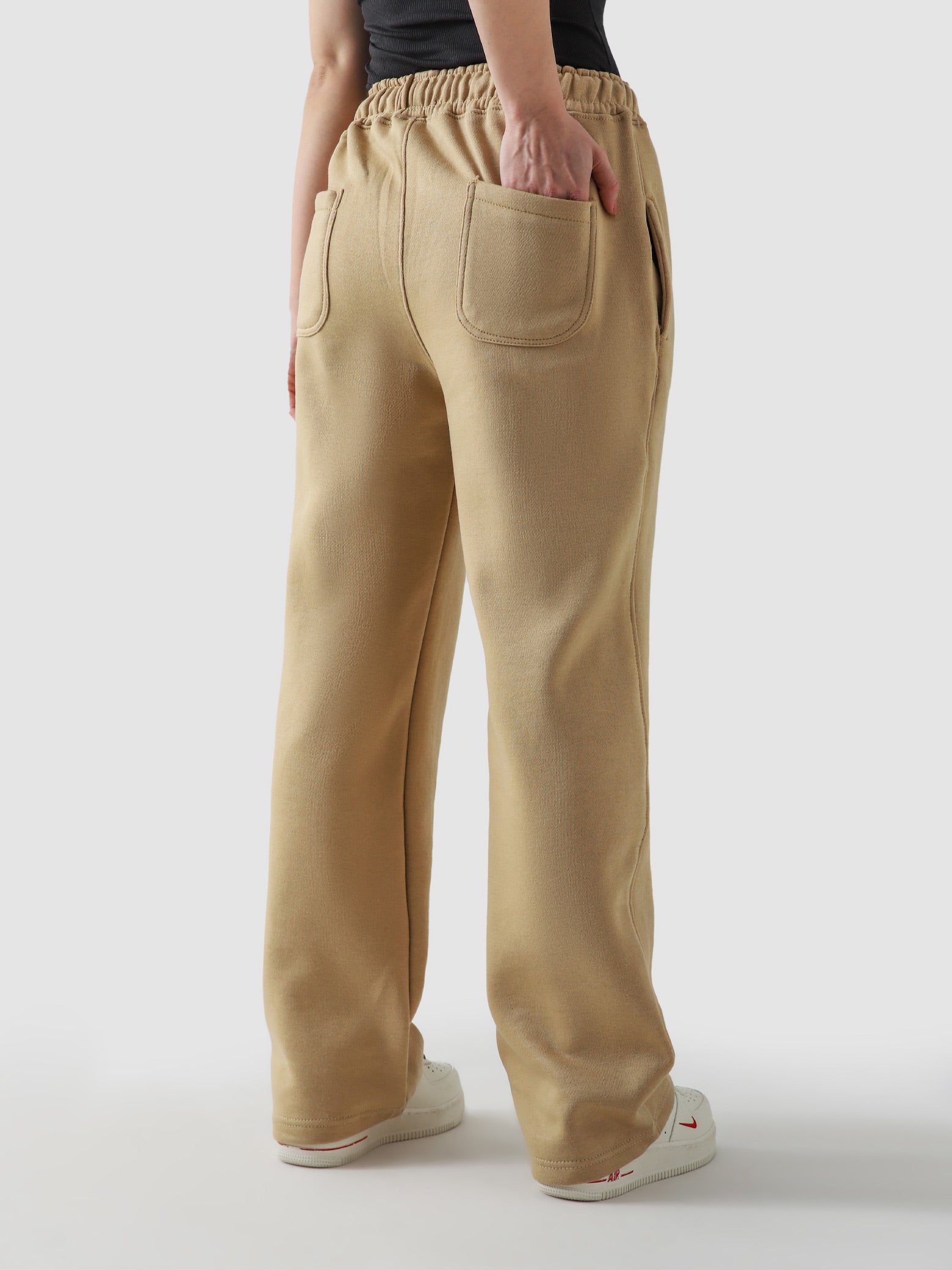 Beige Straight fit Trousers